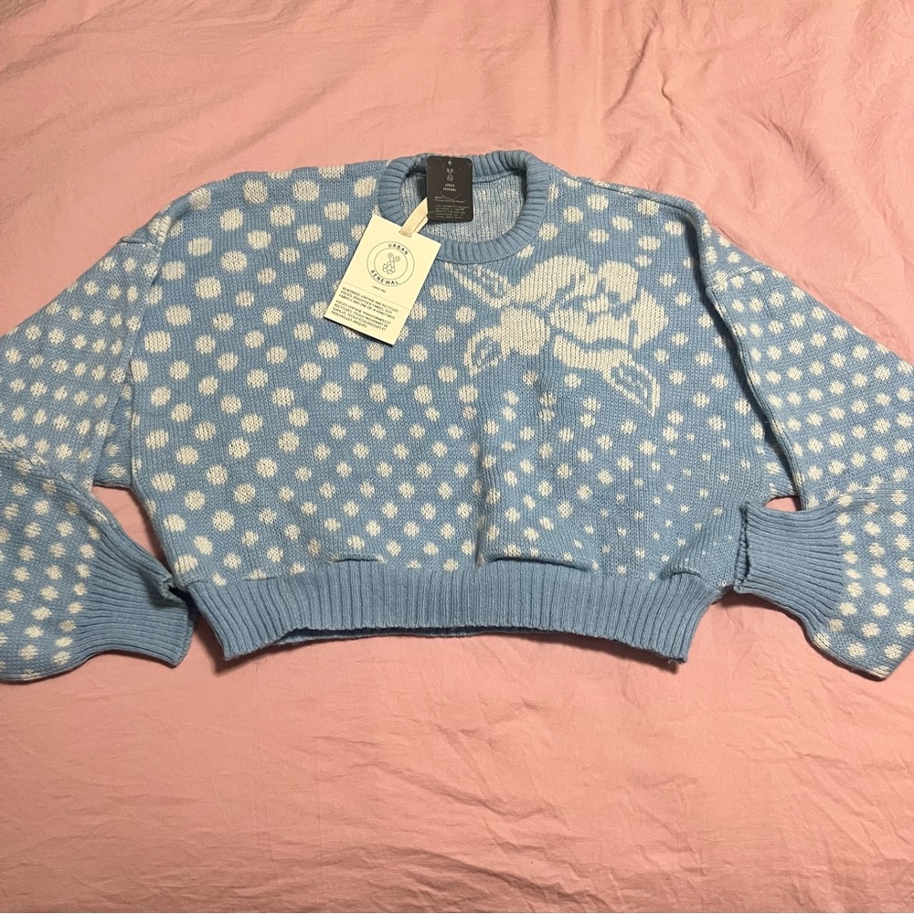 Urban Renewal Vintage Printed Cropped Sweater
